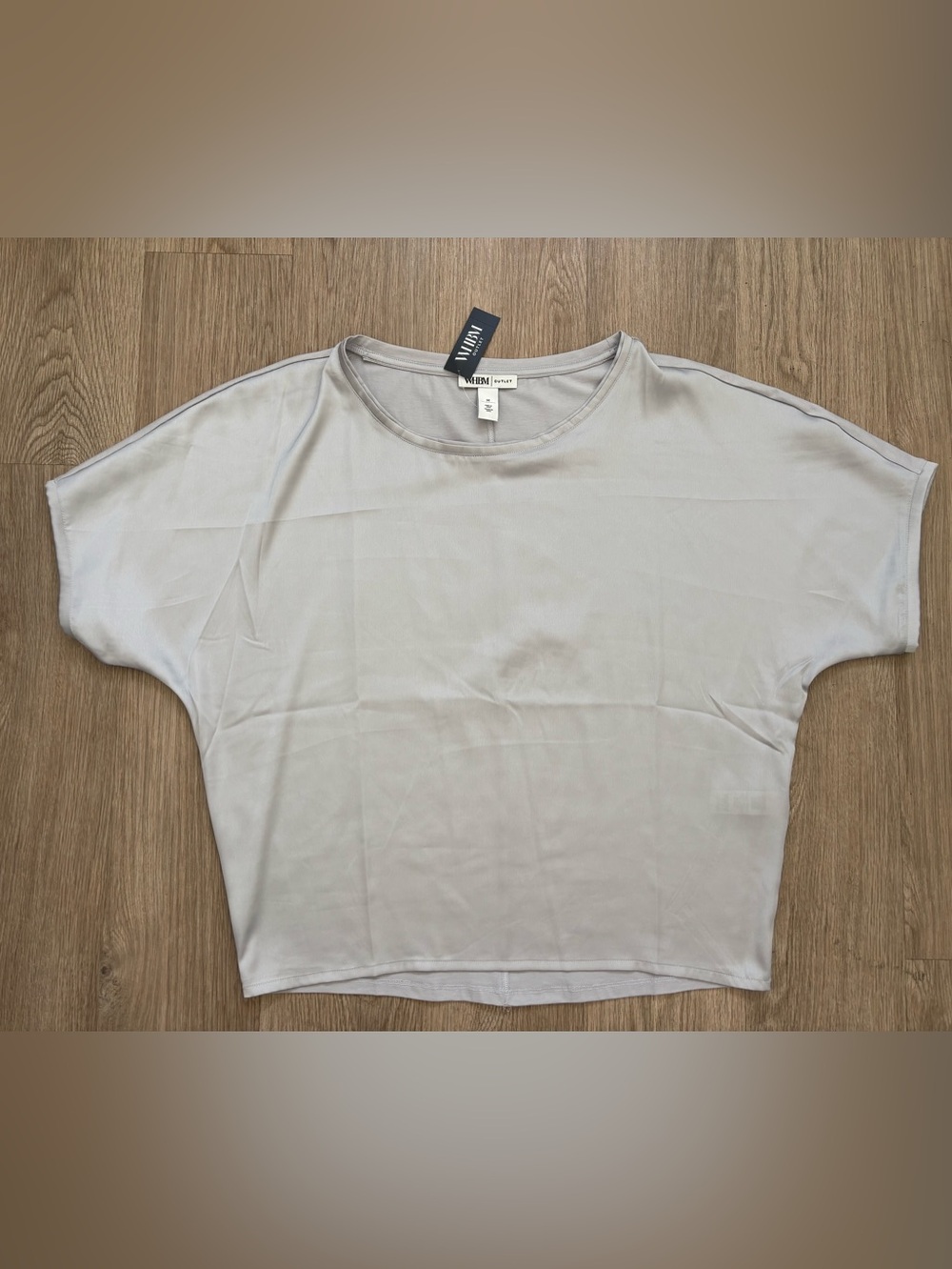 White house black market silver top m/L